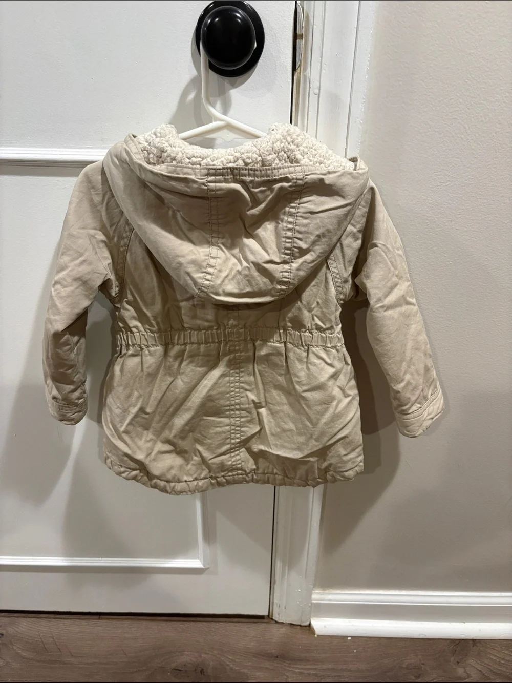 Old Navy Kids Hooded Sherpa-Lined Jacket - Cream